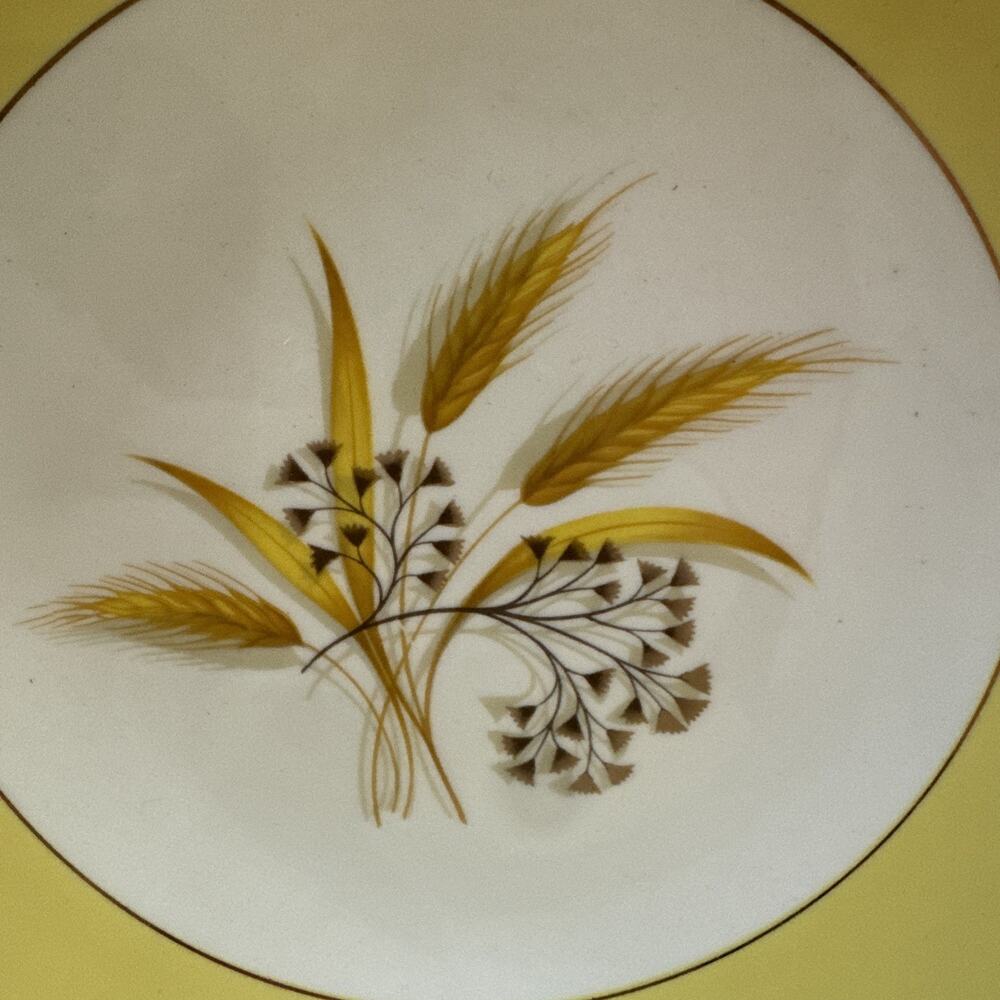 Set of 7 Vintage Soup Bowls - Century Service Autumn Gold Wheat 8 1/4" - Picture 3 of 4
